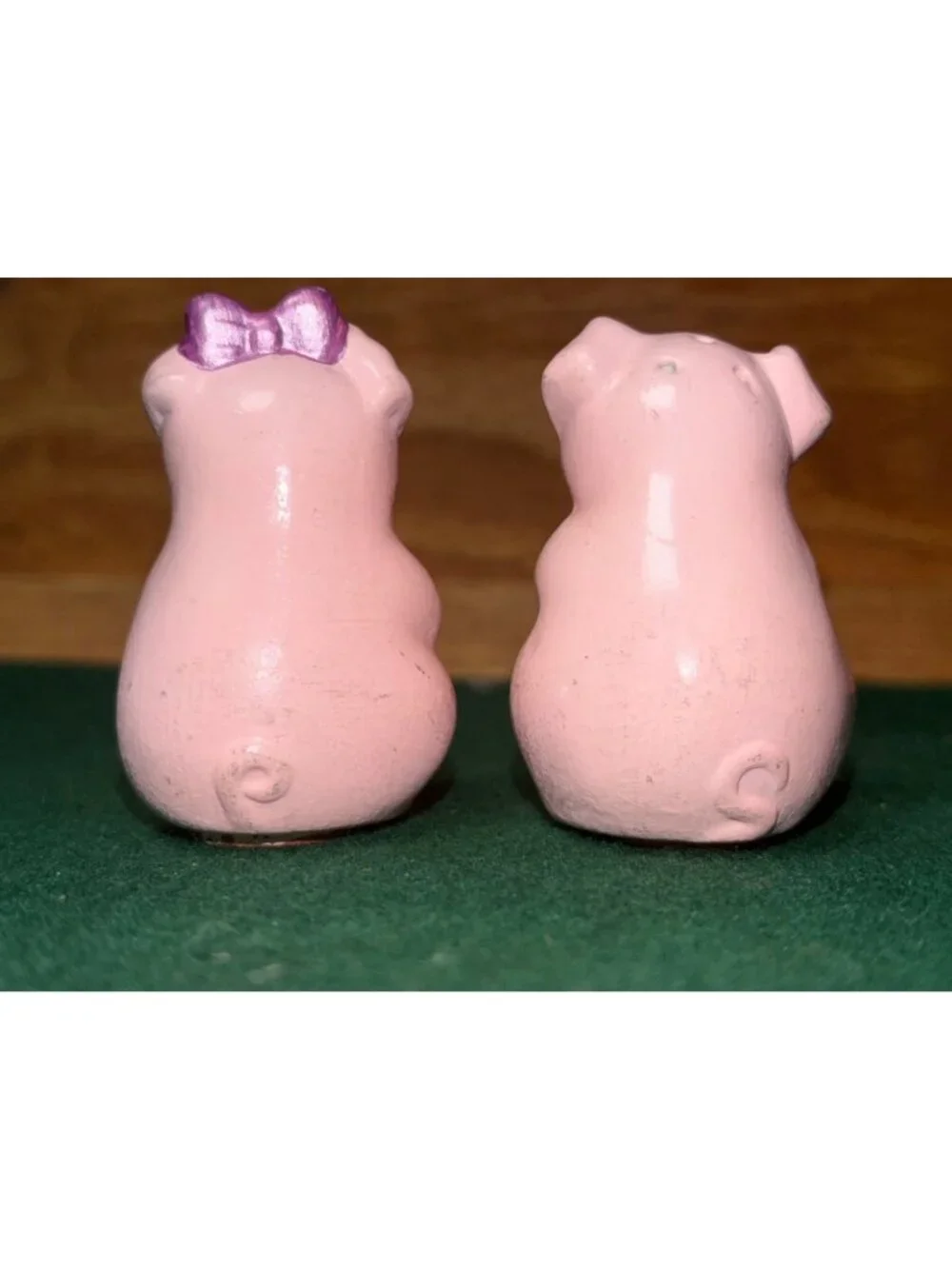 VTG Pink Pig Salt & Pepper Shakers Set 3